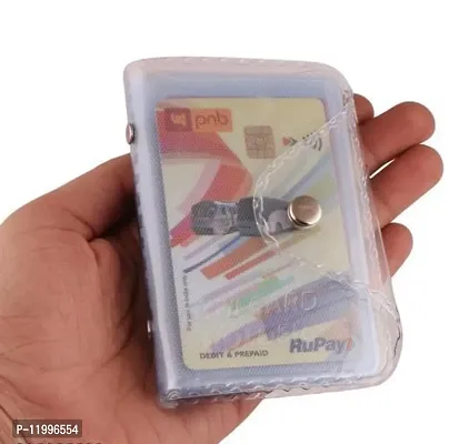 1 piece Transparent Button ATM Card holder BUSINESS card holder