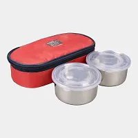 Buy 1 Get 1 Lunch Box  2 Container Zip Bag Mix Color-thumb1