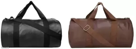 Black+Brown Gym Bag combo  (Kit Bag)