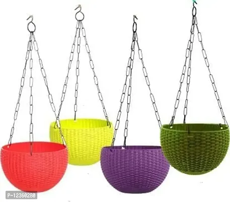 4 pieces Flower Hanging Pot Basket Mix Color-thumb0