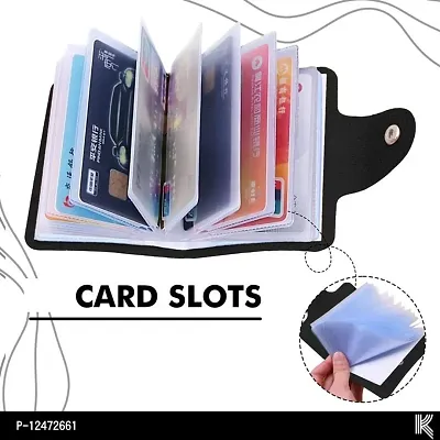 Black Button Business card holder-thumb0