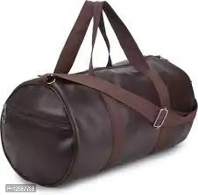 Generic faux leather 10 Cms Gym Bag(BROWNGYMBAG_Brown)
