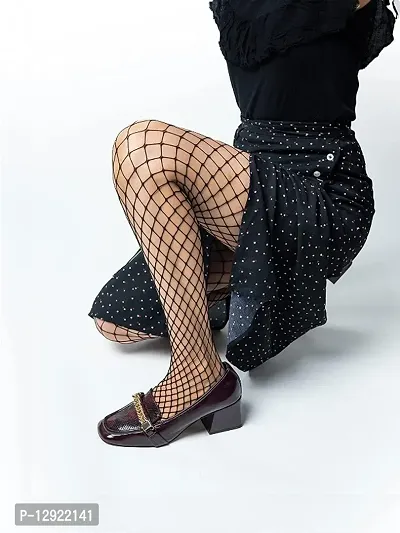 Black Fishnet Pantyhose Stockings-thumb0