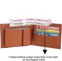 Mens Tan Color Synthetic Leather Wallet album model best gift for men-thumb1