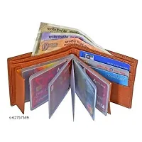 Mens Tan Color Synthetic Leather Wallet album model best gift for men-thumb2