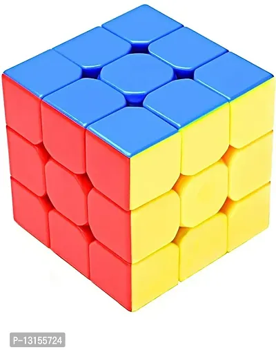 Cube 3x3 High Speed Sticker Less Magic Puzzle Cube Game Toy-thumb0