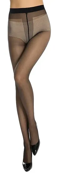 Black Womens 1 Pair Panty Hose Long Exotic Stockings Tights-thumb2