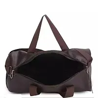 Brown Travel bag Multipurpose foldable with side zip pocket-thumb1