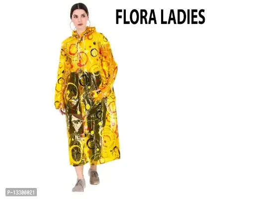 Flora Ladies Long Raincoat Mix color design