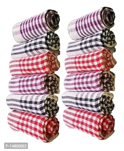 (Pack of 12) Multicolour Cotton Multipurpose Kitchen Napkin roti kapda kitchen cleaning cloth