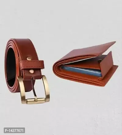 Combo Brown Wallet and Belt