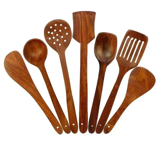 Premium Wooden Non Stick Serving and Cooking Spoon For Kitchen