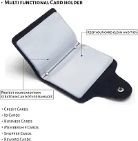 2 pieces Black Button Credit Card Holder Business Card Holder ATM Card Holder for Men  Women-thumb1