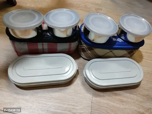2 pieces Bag Tiffin  lunch box - 3 containers and insulated bag