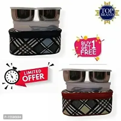 2 pieces Jagdamba Lunch box 3 containers and insulated designer bag best selling tiffin