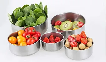 5 Different Size Stainless Steel Food Storage Bowls With Lid For Serving Purpose-thumb3