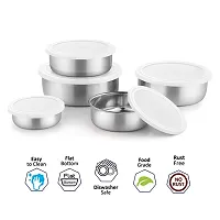 5 Different Size Stainless Steel Food Storage Bowls With Lid For Serving Purpose-thumb2