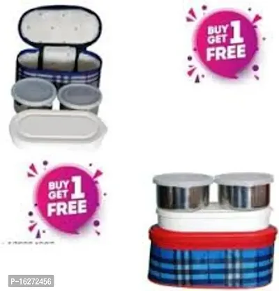 2 pieces Topware Bag Tiffin kids Lunch box ,office tiffin 3 containers and designer insulated bag
