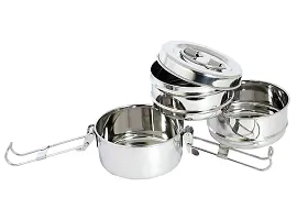7 X 3 Executive Clipper Stainless Steel Tiffin Box Set 3 Container-thumb3