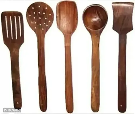 Set Of 5 Wooden Cooking And Serving Tools Handmade-thumb0