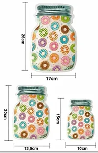 (pack of 3) Airtight Leak Proof plastic Jar Shaped Stand Up Zipper Pouch Storage Bag for Cookies Candy Nuts-thumb2