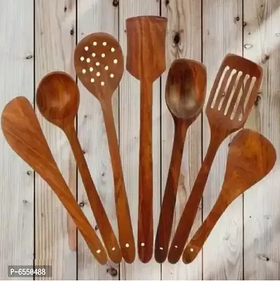 Set Of 7 Wooden Serving And Cooking Spoon-thumb2