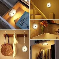 Motion Sensor Light, Battery Powered LED Sensor Light with On/Auto/Off Switch, Cordless Stick-on Magnet Wall Light for Stairs, Hallway, Kitchen, Cabinet, Closet Night Light, Warm(1 Pack)-thumb2