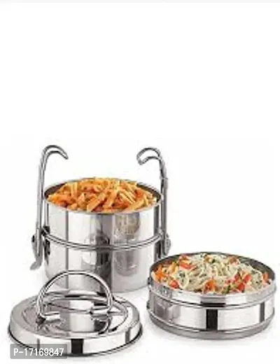 7 x 3 Clip Tiffin Steel for Kids  Three Tier Compartment Lunch Box/Food Container Best Selling-thumb4