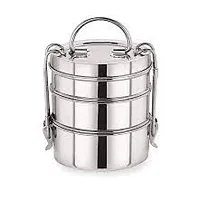 7 x 3  2pieces Lunch box,steel  tiffin for Kids school-thumb3