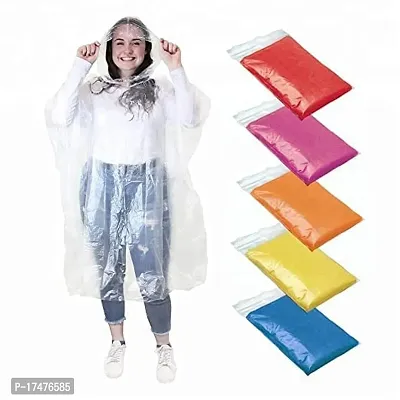 3 Pieces  Set Pocket Size Disposable Raincoat for Men and Women for Travel Use | Easy to Carry Rain Card | Pocket Emergency Waterproof Rain Poncho | Rain Card |-thumb3