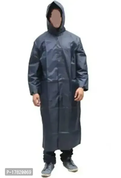 Black Only   Long Rain Coat for Monsoon-thumb0