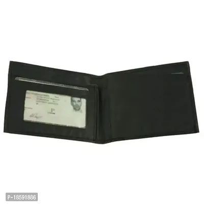 Designer Blue Rexine Solid Two Fold Wallet For Men-thumb0