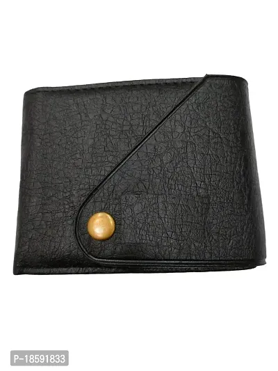 Designer Coffee Rexine Solid Two Fold Wallet For Men-thumb0