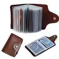 Designer Brown Rexine Solid Two Fold Wallet For Men-thumb1