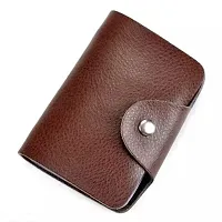 Designer Brown Rexine Solid Two Fold Wallet For Men-thumb3