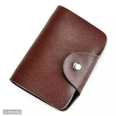 Designer Brown Rexine Solid Two Fold Wallet For Men-thumb4