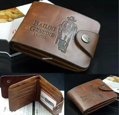 Designer Artificial Leather Solid Two Fold Wallet For Men