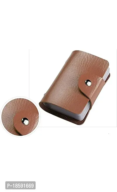 Designer Tan Artificial Leather Solid Two Fold Wallet For Men-thumb3