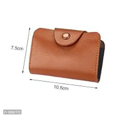 Designer Brown Leather Solid Two Fold Wallet For Men