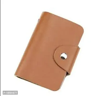Designer Tan Artificial Leather Solid Two Fold Wallet For Men-thumb4