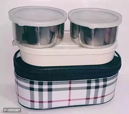 Kids Lunch Box inside steel outside Plastic Pack of 1 container