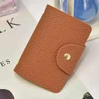 Designer Brown Artificial Leather Printed Card Holder For Men-thumb2