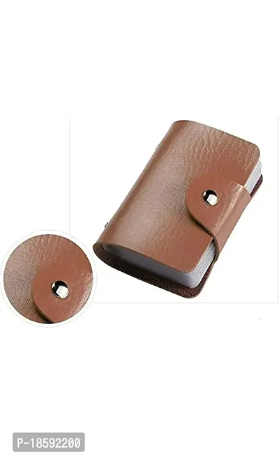 Designer Brown Artificial Leather Self Design Two Fold Wallet For Men-thumb0