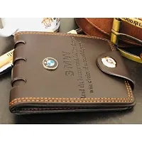 Designer Tan Artificial Leather Textured Card Holder For Men-thumb1
