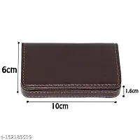 Designer Maroon Artificial Leather Textured Card Holder For Men-thumb2