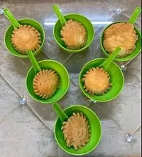 6 Green Microwave safe Soup Bowls with 6 spoons-thumb2