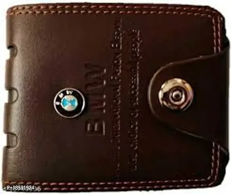 Designer Brown Artificial Leather Solid Two Fold Wallet For Men-thumb3