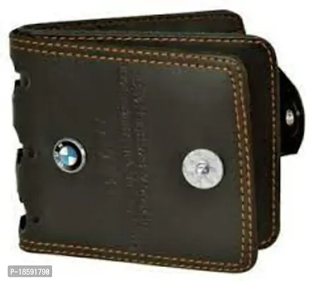 Designer Brown Artificial Leather Solid Two Fold Wallet For Men-thumb3