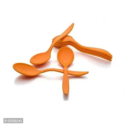 6 pieces Plastic Dinner Spoon | Table Spoon | Kitchen Desert Spoon | Plastic Spoons for Container | Reusable Spoons Set
