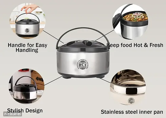 (Black) Casserole ,Roti Casseroles,Double Walled Insulated Hot Pot, Roti Dabba,Chapati Box, Chapati Container, Serving Pot-thumb3